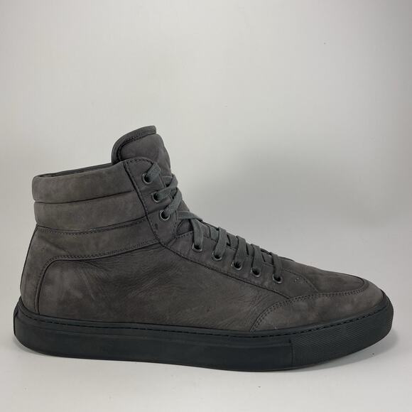 Koio Primo Tonal High Top Sneakers Mens Size 44, US Size 10 Charcoal Gray - Picture 1 of 11